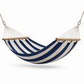 Amaca in Cotone a Strisce Blu e Bianco con Corde