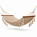 Amaca in Cotone con Frange Beige 200x150 cm