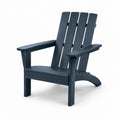 Sedia Adirondack in Plastica Blu con Schienale Alto e Braccioli