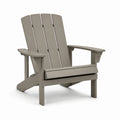 Sedia Adirondack in Plastica Riciclata Grigio per Esterni
